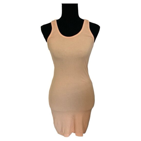 Talentless Women’s Ribbed Modal Tank Mini Stretchy Dress Orange Size Small fit - Picture 1 of 11